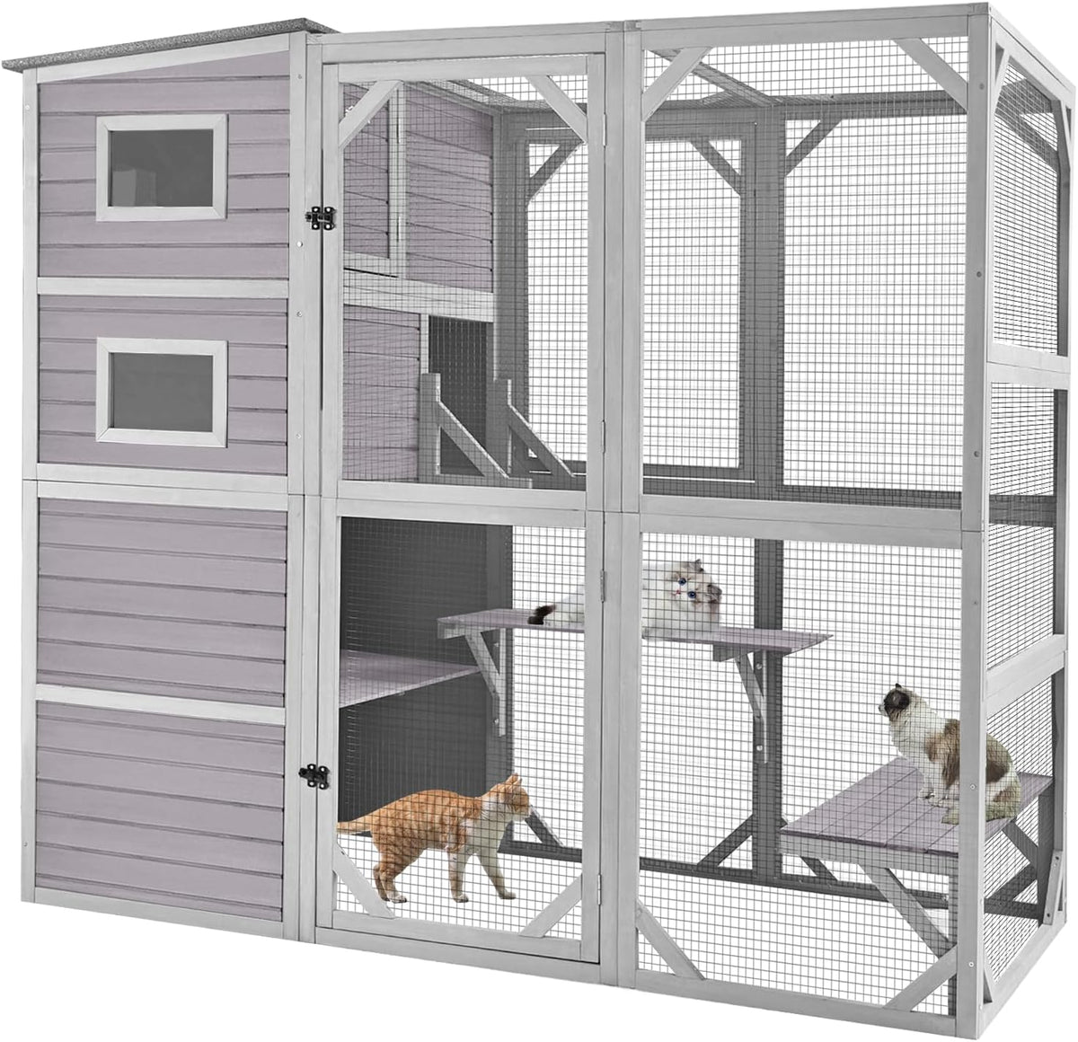 Large Cat House with 4 Levels, 77" L H821