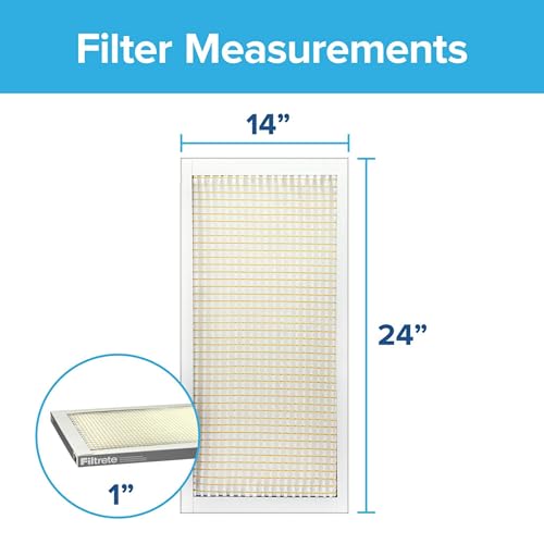 16x25x1 Pleated Electrostatic Air Filter, MERV 5, 6-Pack C973