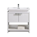 32 in. High Gloss White Bathroom Vanity E139