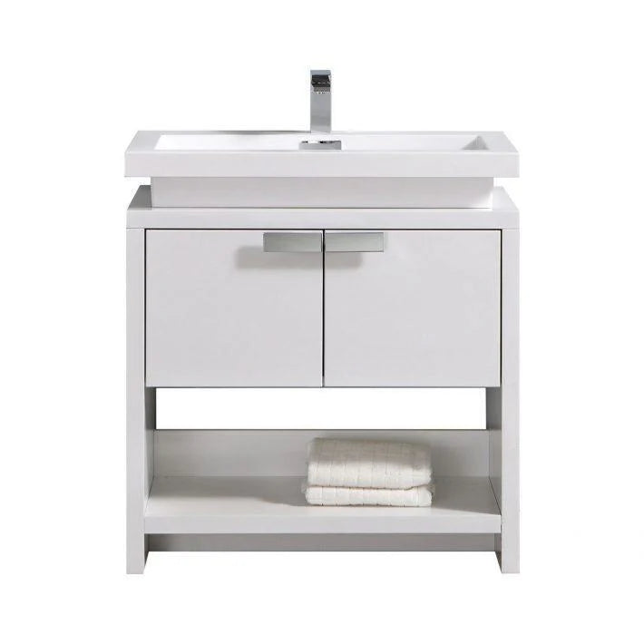 32 in. High Gloss White Bathroom Vanity E139