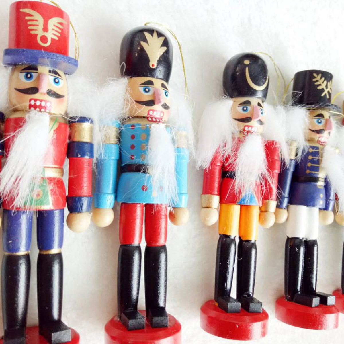 Wooden Nutcracker Puppet Doll Toys, 6 Pieces R704202