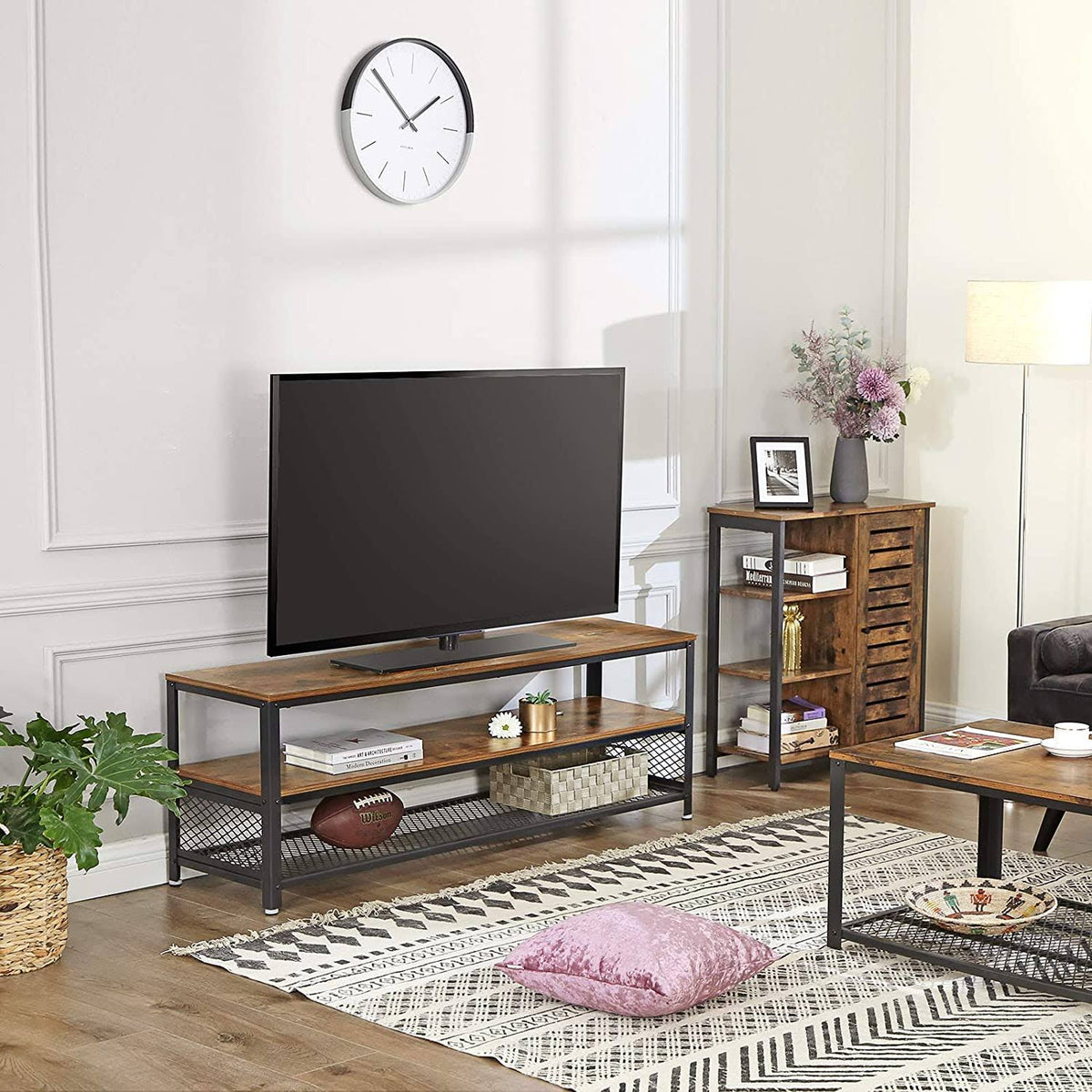 Lowell Storage Cabinet with 3 Shelves and Cupboard N9952