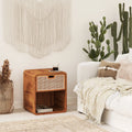 Solid Wood Vintage Teak Nightstand H832