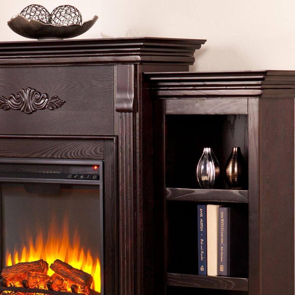 Freestanding Electric Fireplace with Bookcases X86786