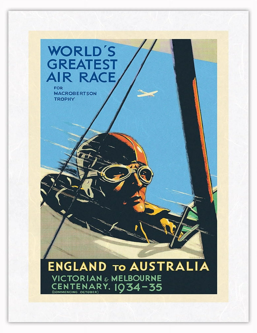 Vintage Aviation Poster Japanese Rice Paper Art Print 17 x 22 in D2592