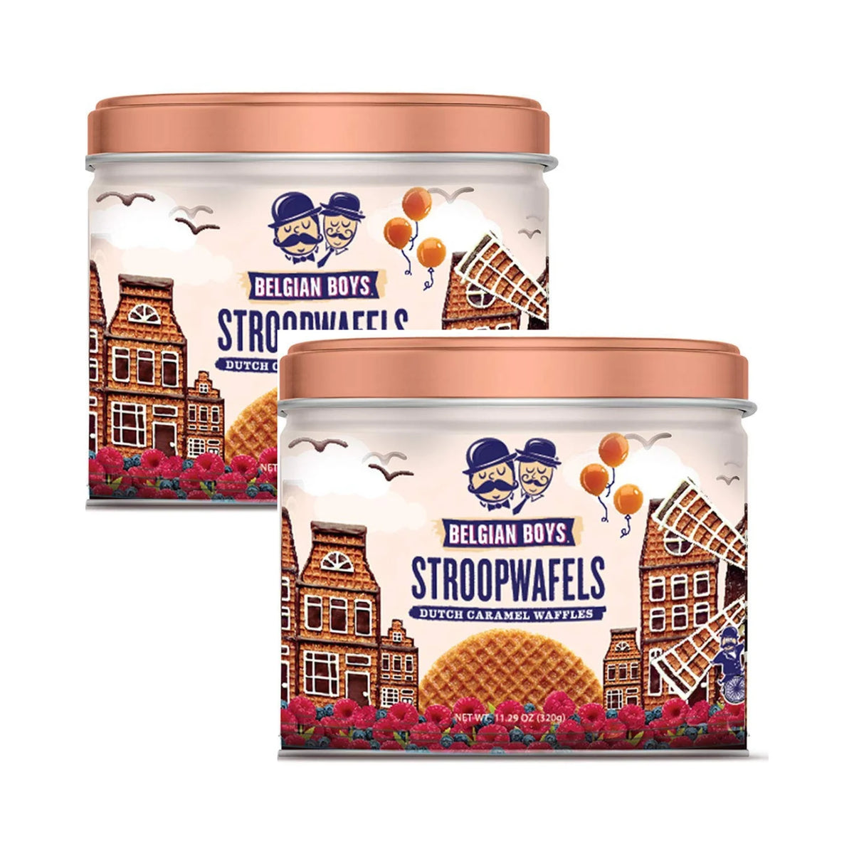 Dutch Caramel Stroopwafels 11 oz 8-Count Pack of 2 Q745