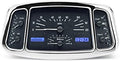 Analog Dash Gauges System Black Alloy Blue M404804