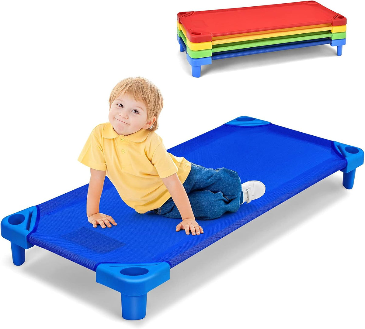 Stackable Kids Naptime Cot Rest Mat, Pack of 4 S9538