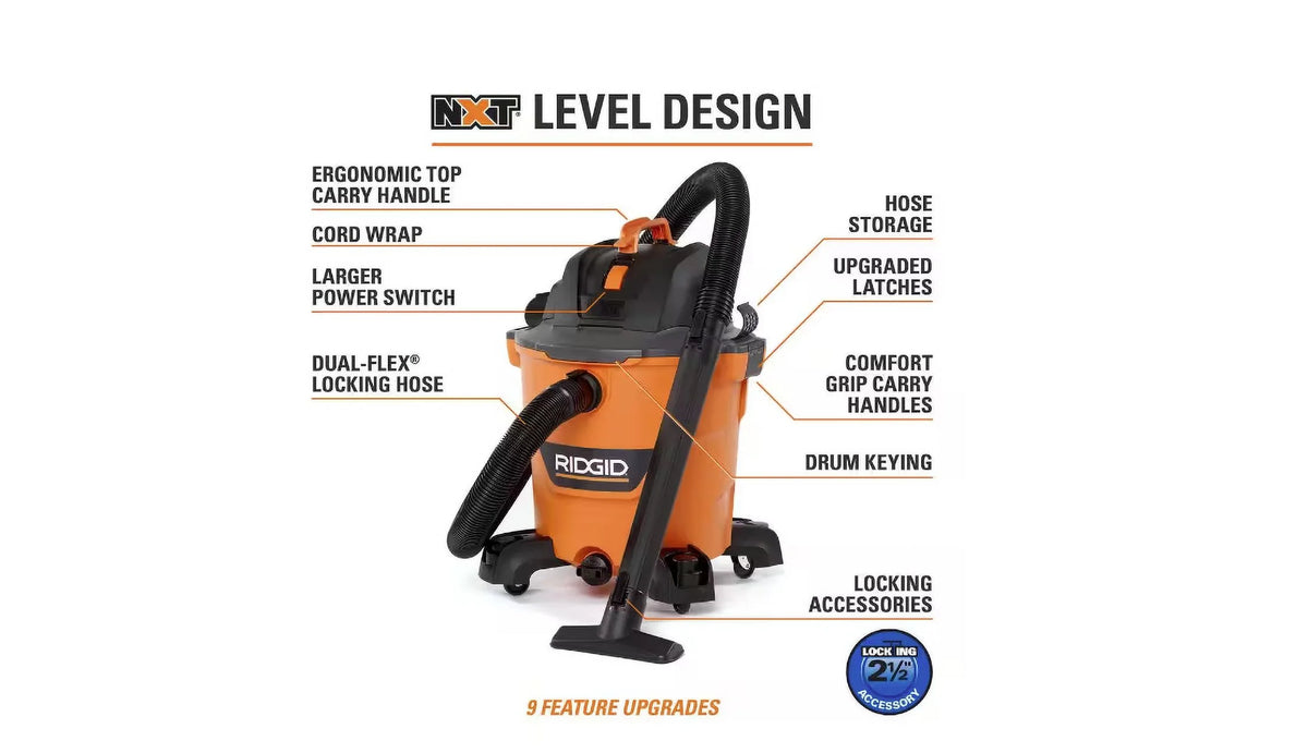 12 Gallon 5.0 Peak HP Wet/Dry Shop Vacuum Q799402