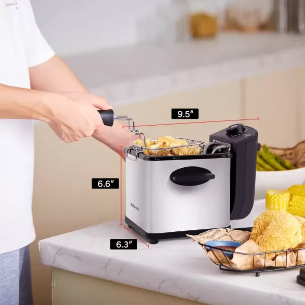 Electric 1.5 Qt. Stainless Steel Deep Fryer S434