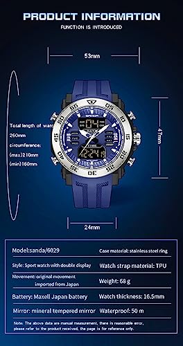 Men's Stainless Steel Digital Watch H418