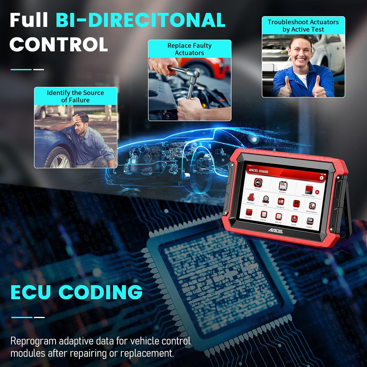 OBD2 Scanner with 34 Reset Functions J250