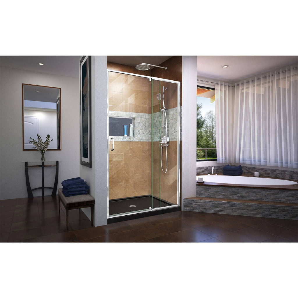 Semi-Frameless Pivot Shower Door in Chrome Y6374