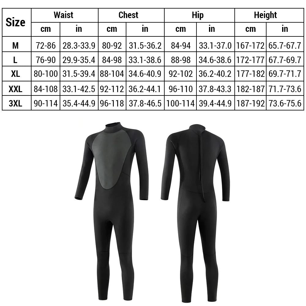 Long Sleeve Thermal Rash Guard Wetsuit T453505