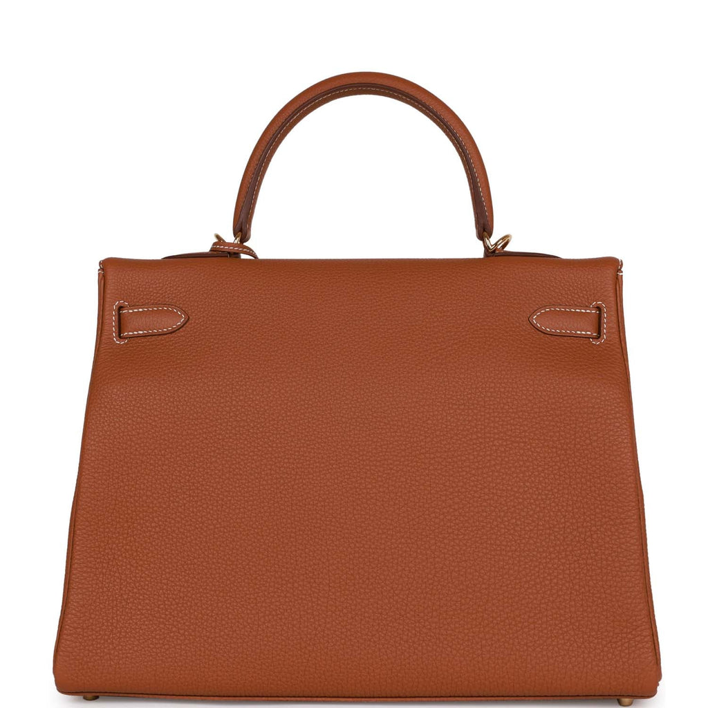 Gold Leather Handbag J672