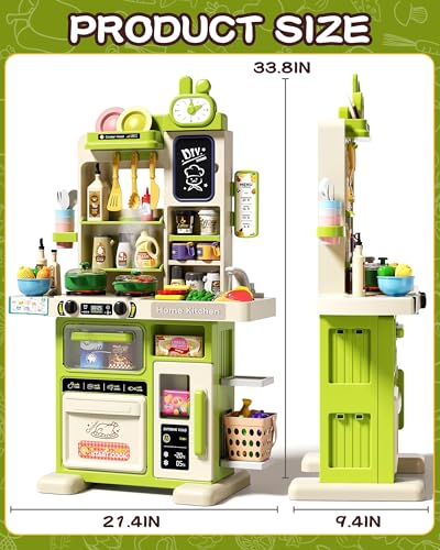 70Pcs Kids Kitchen Playset with Sound & Light F6194