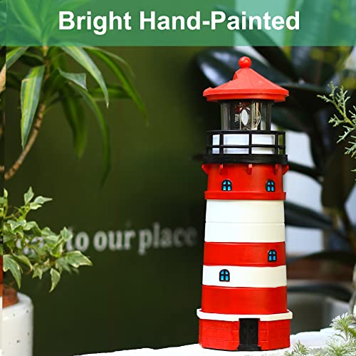 Solar Powered Lighthouse Decor with Rotating Beacon C884836
