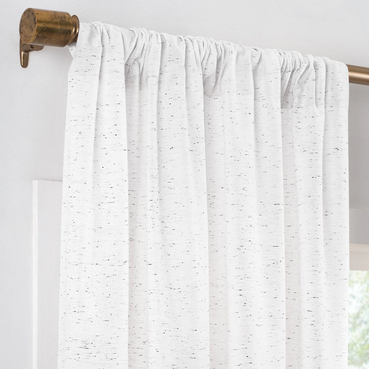 Organic Cotton Window Curtain Pair White 84 D333