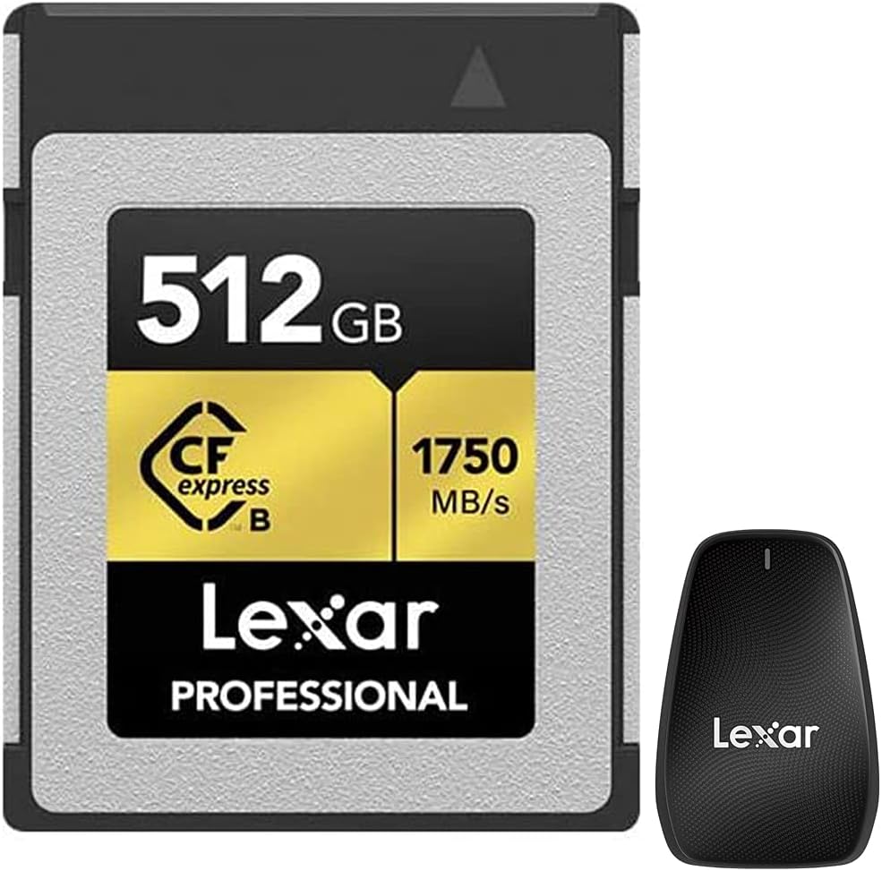 512 GB CFexpress Type B Memory Card Bundle with USB 3.2 Gen 2x2 Reader E7136