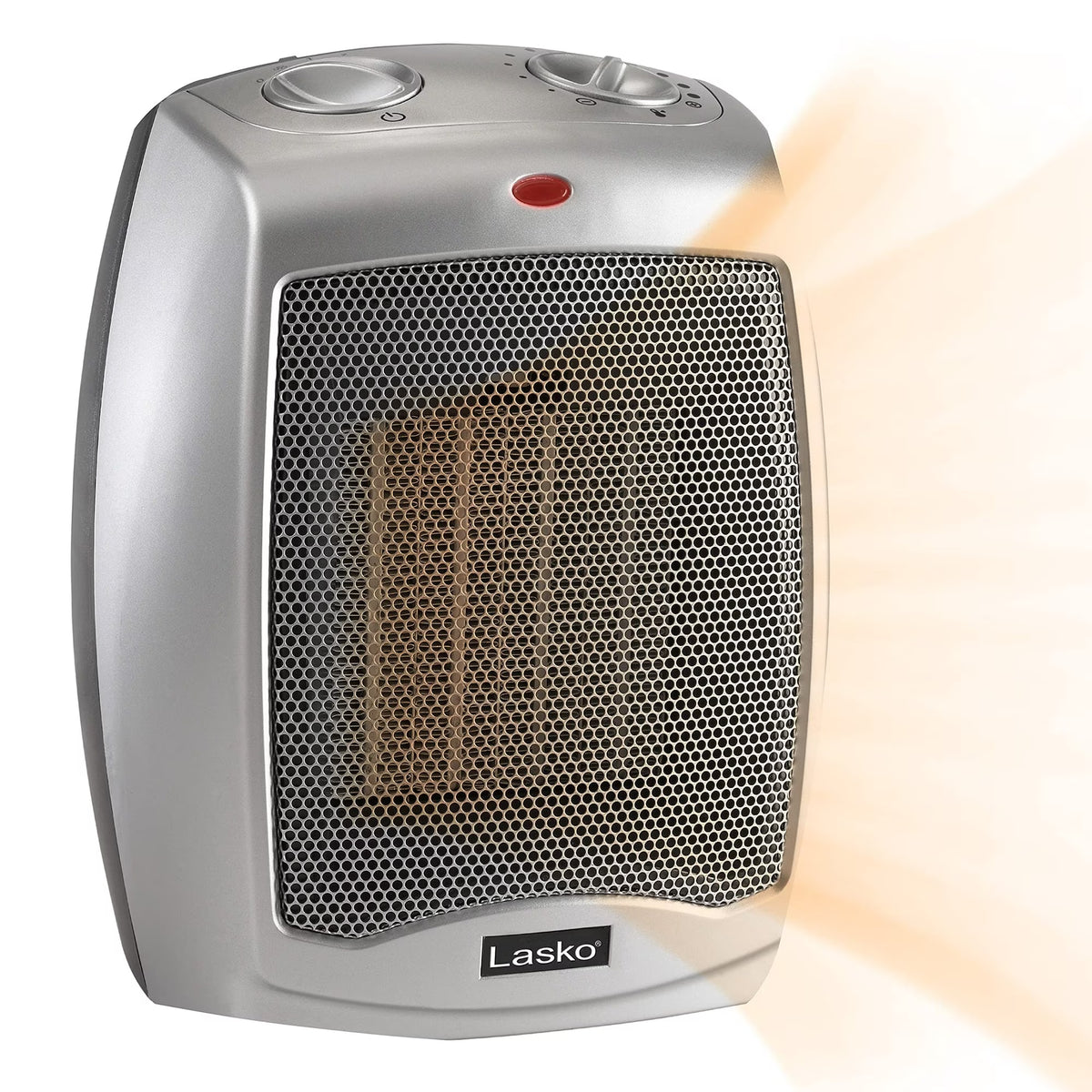 Ceramic Adjustable Thermostat Space Heater, Silver H45150