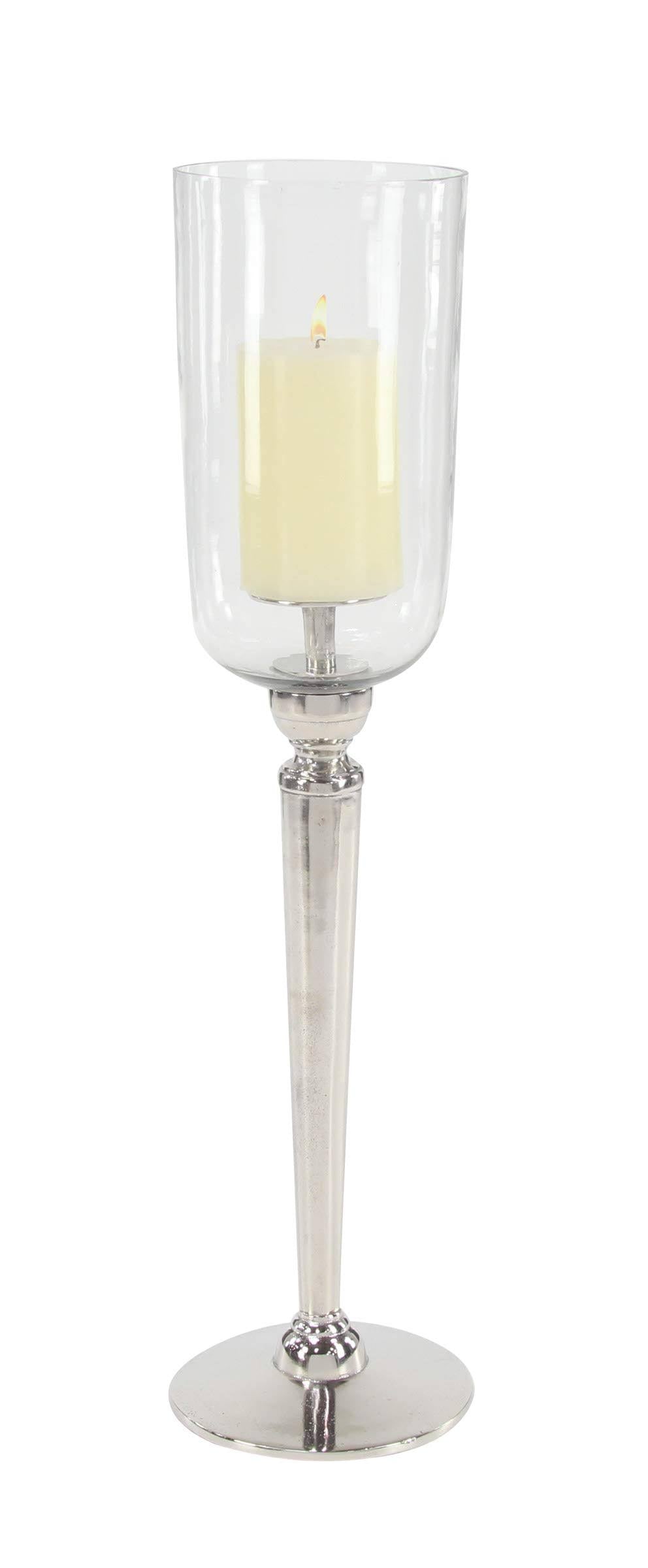 Silver Champagne Glass-Style Candle Holder P802615