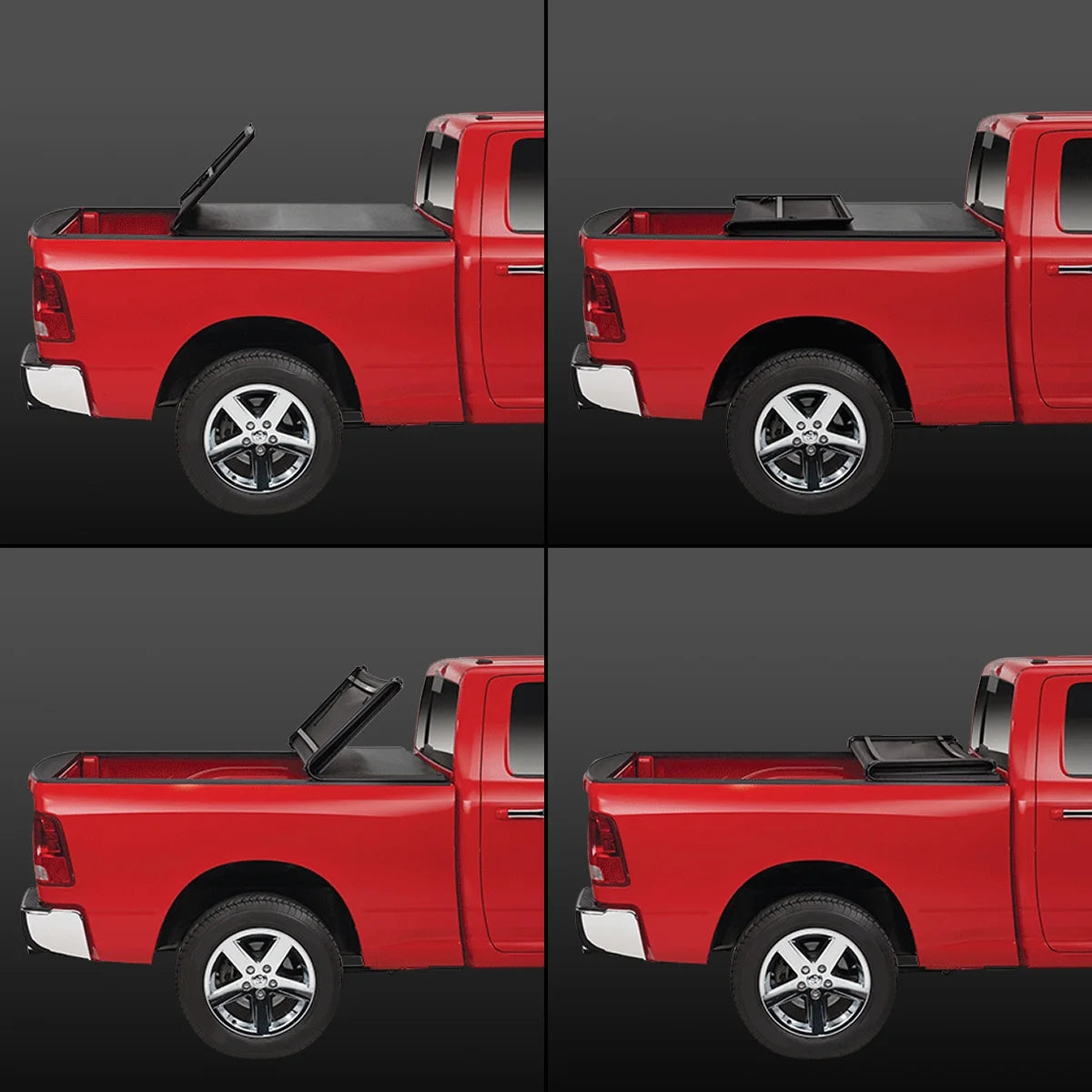 Tri-Fold Soft Top Tonneau Cover for Ford Ranger 6 Ft Short Bed Flareside Q291