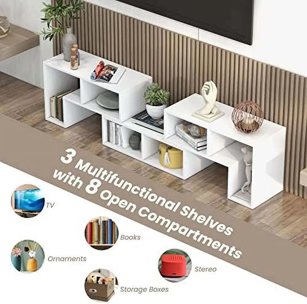 50 55 60 65 Inch TV Stand with Open Shelves N650