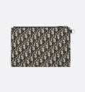 Beige and Black Oblique Jacquard Pouch H738943