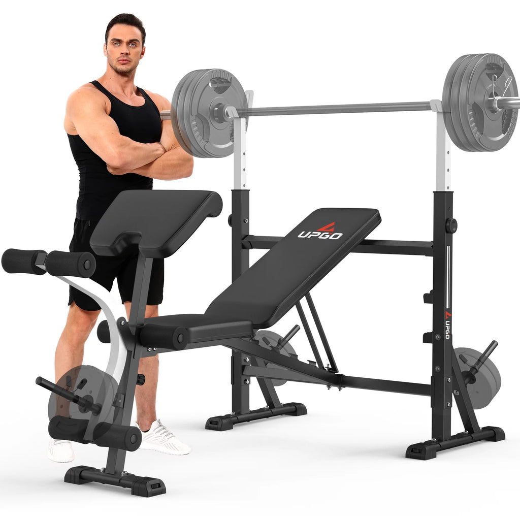 Standard Weight Bench with Preacher Curl Pad and Leg Developer S16464