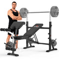 Standard Weight Bench with Preacher Curl Pad and Leg Developer S16464
