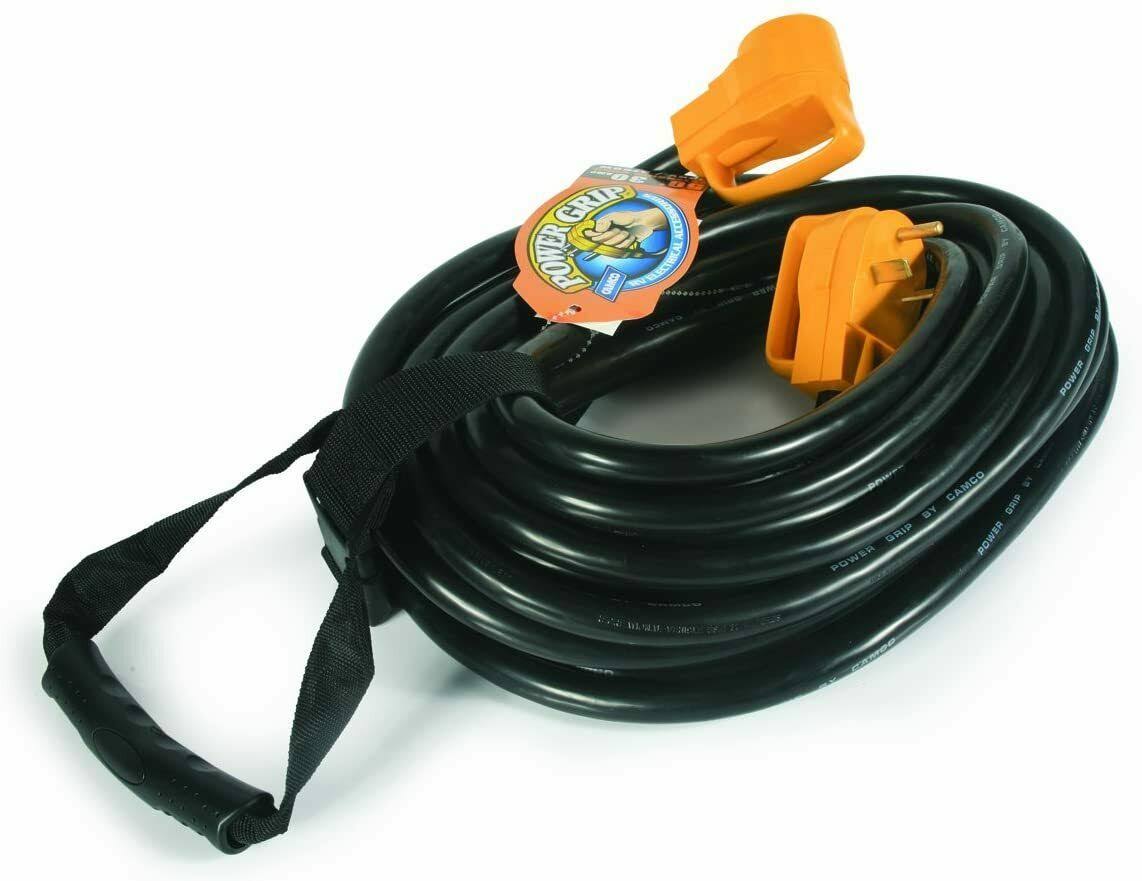 30-Amp PowerGrip Extension Cord, 50&, Black O896090