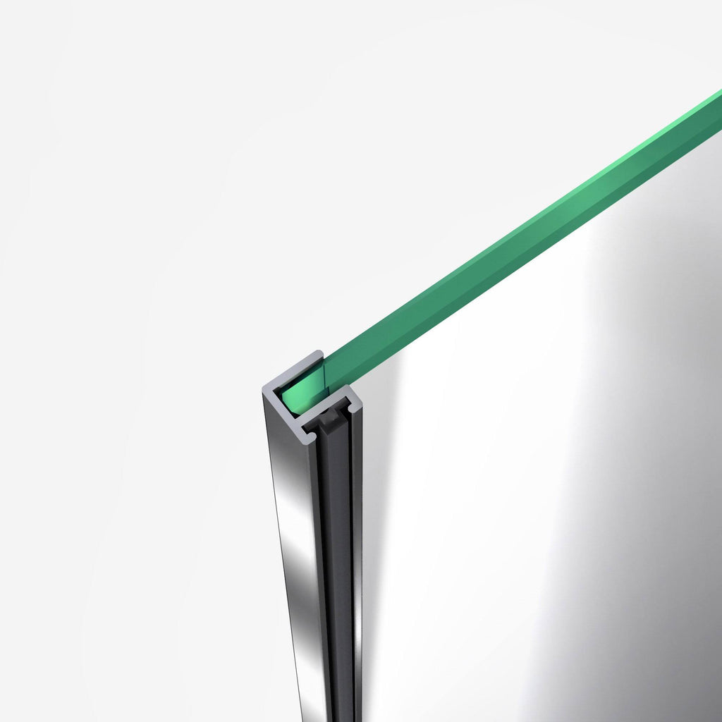 Semi-Frameless Pivot Shower Door in Chrome Y6374