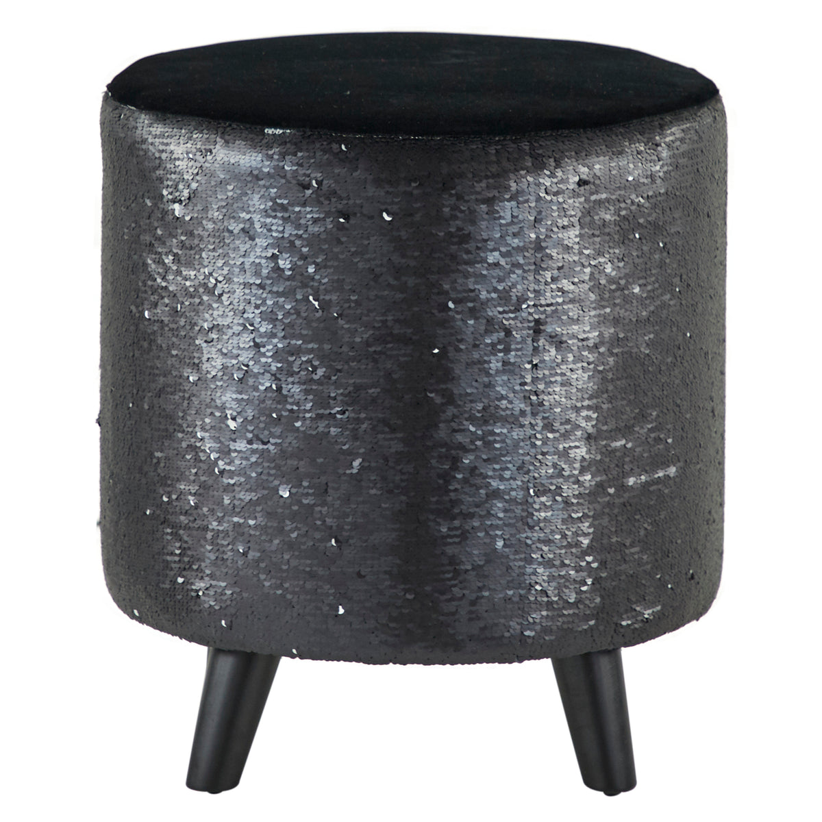 Black Wood Stool 18" E2789