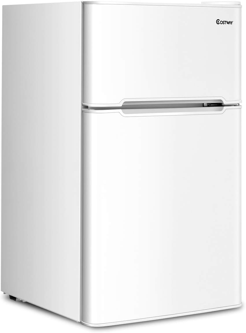 Compact Refrigerator, 3.2 cu ft, 2-Door Mini Fridge with Reversible Door, Grey M300
