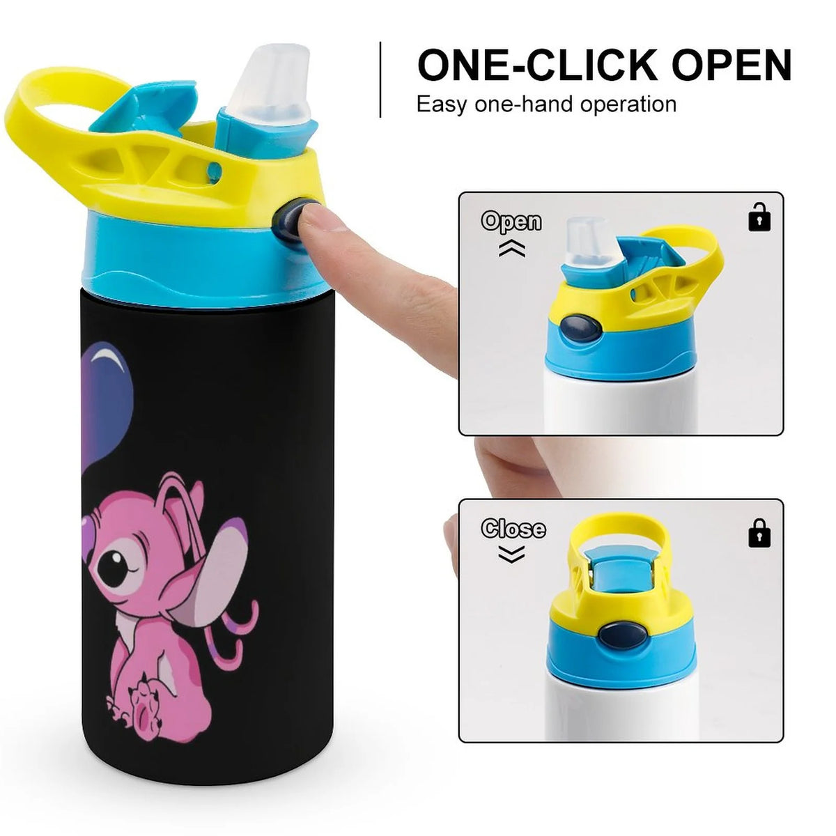 Stainless Steel Vacuum Insulated Water Bottle With Straw S7805