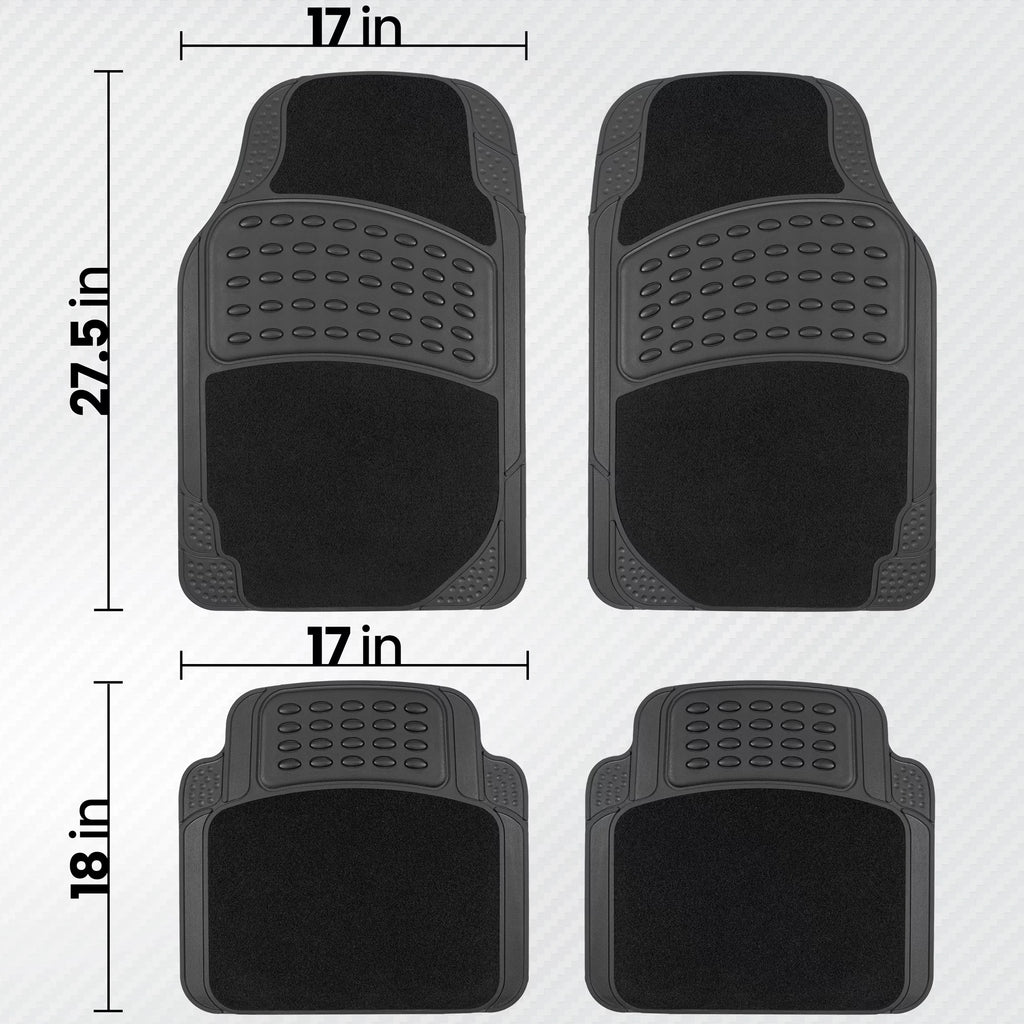 Universal Rubber & Carpet Floor Mats Set D415399