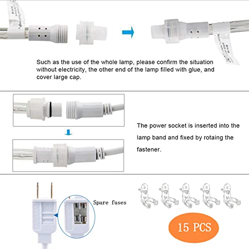 100ft 720 LED Connectable Flexible Tube Lights with 8 Modes, Waterproof Multicolor LED Rope Lights X2165
