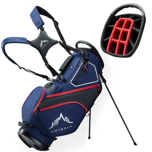 14 Way Dividers Golf Stand Bag Lightweight with Multiple Pockets, Dual Strap and Rain Cover Hood B9351