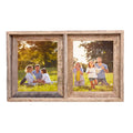 Collage Frame - 100% Up-Cycled Genuine Reclaimed Wood, Weathered Gray, 2-8.5x11 I566