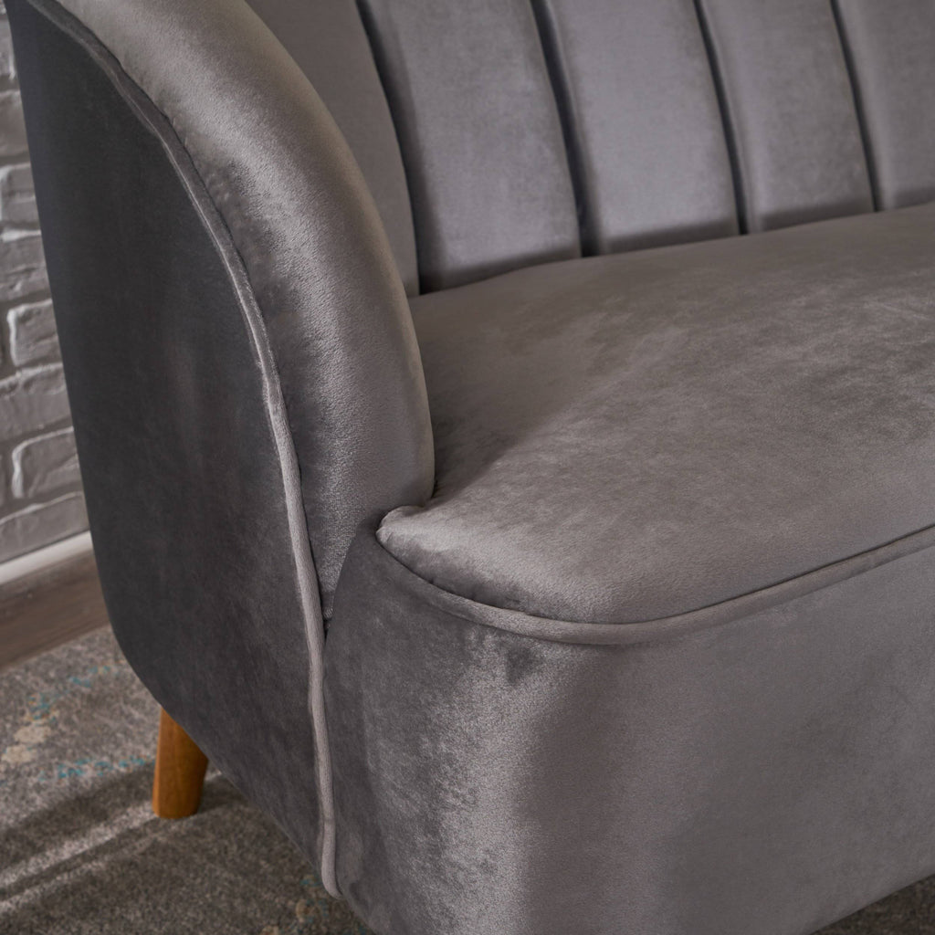 Modern Velvet Settee D18894