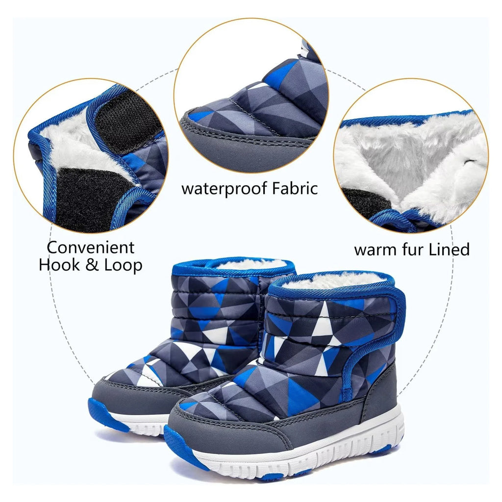 Waterproof Slip Resistant Toddler Snow Boots Q858112
