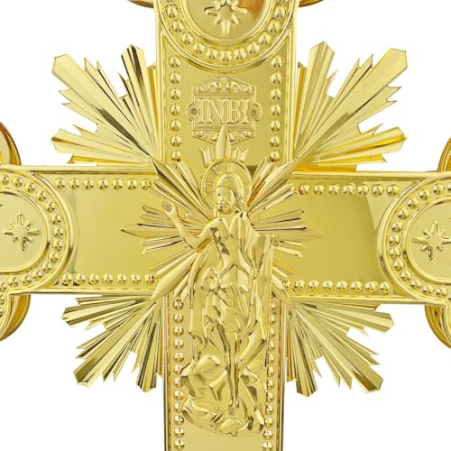 Large Zinc Alloy Electroplated Cross 29.5 Inches Q359059