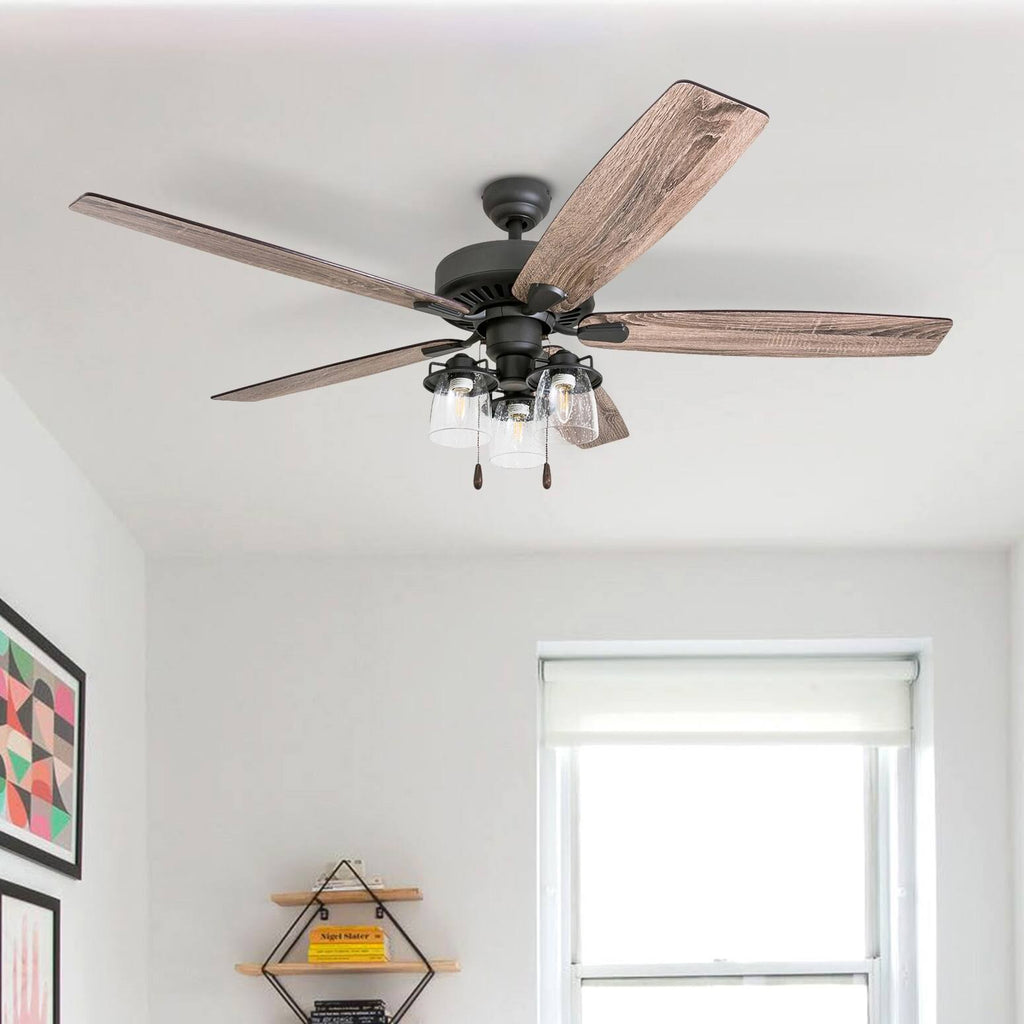 Bronze 60-Inch LED Ceiling Fan with Pull Chains P778370