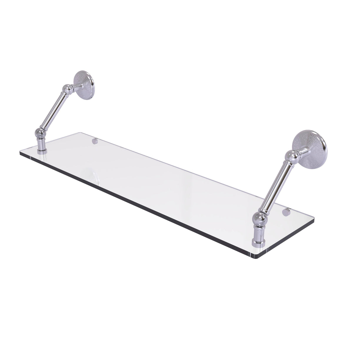 30 inch Floating Glass Shelf Satin Chrome Y233548