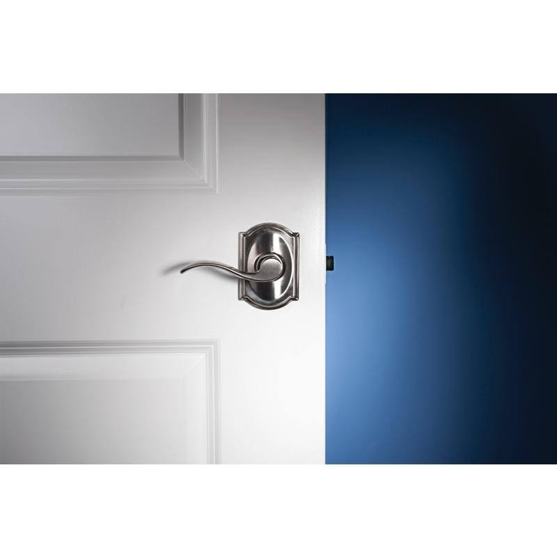 Satin Nickel Single Cylinder Keyed Entry Door Lever Set Y6990
