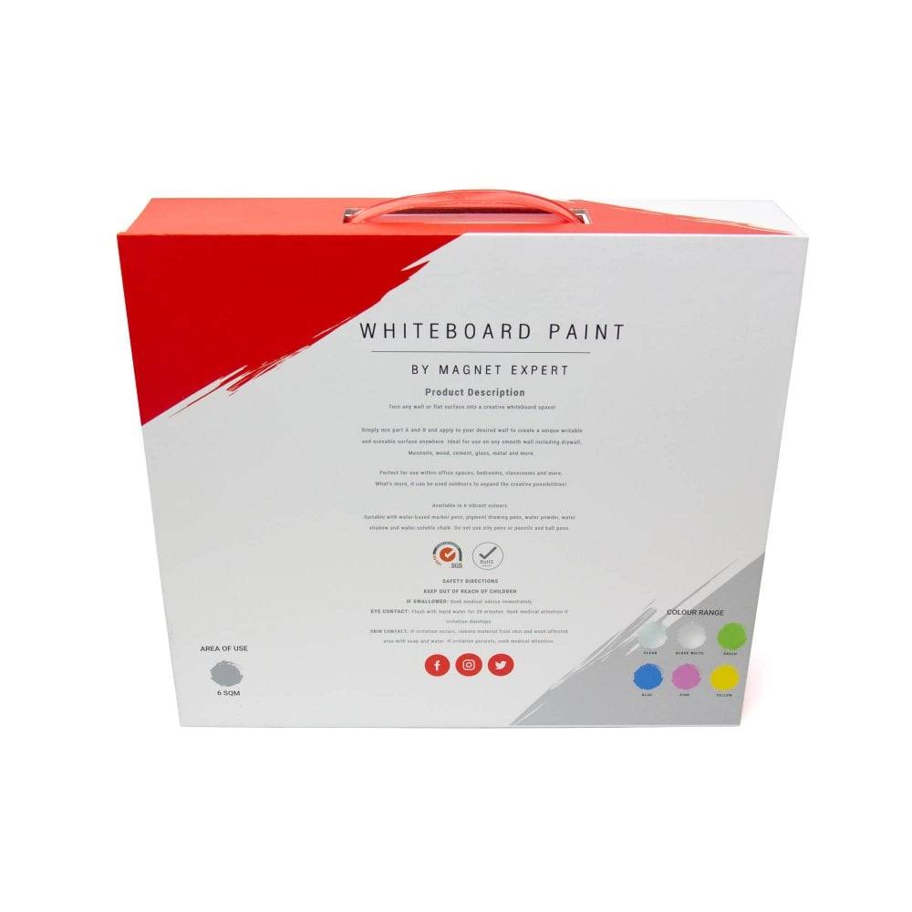 Gloss White Whiteboard Paint, 6sqm Coverage, Pack of 1 L8194