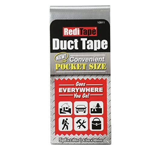 Compact Flat Fold Duct Tape, Pocket size, 10-Pack, Silver T9990