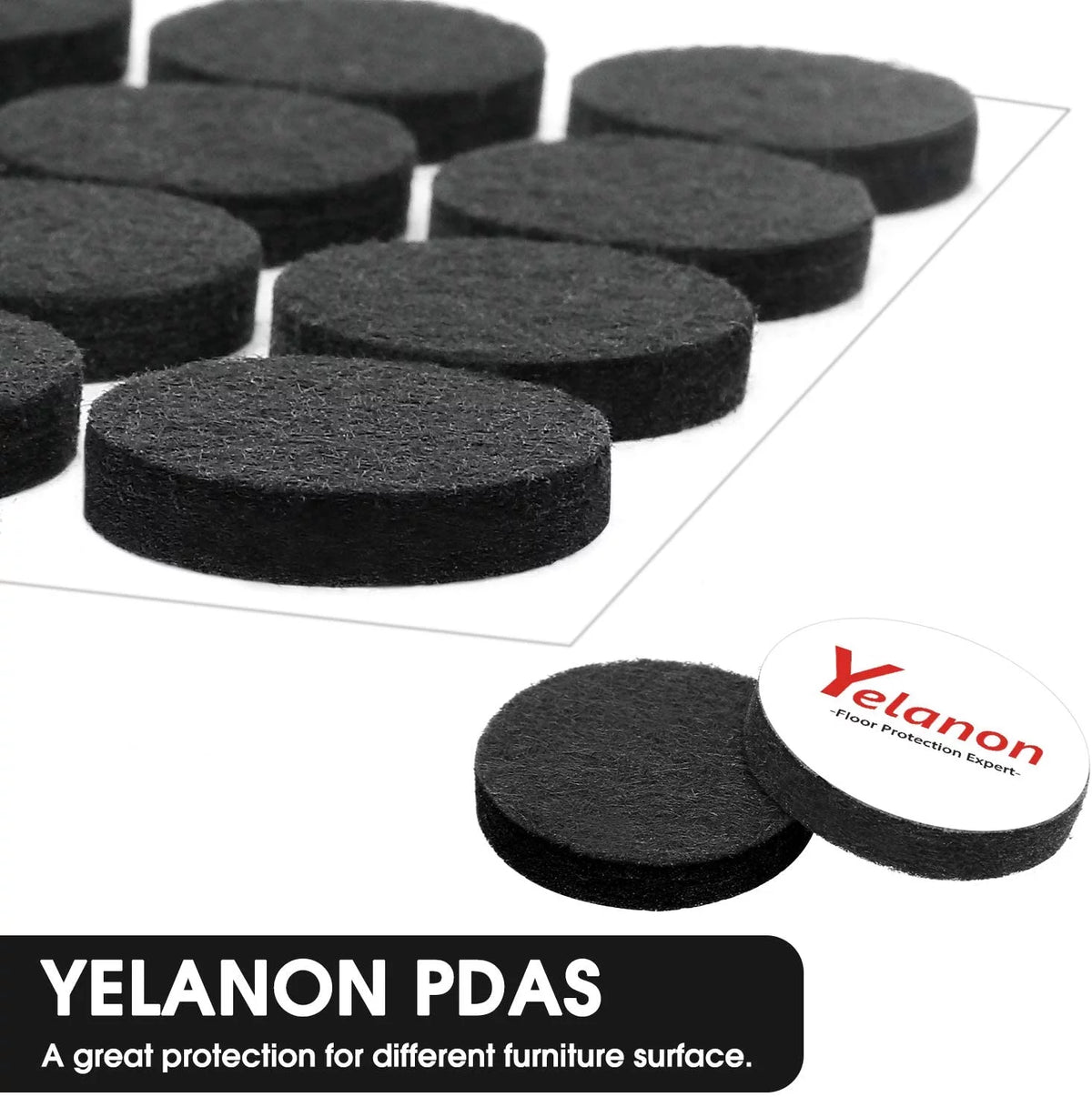 Brown Self Adhesive Felt Furniture Pads 286 Pieces W8719