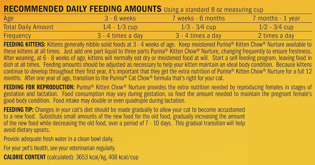 3.15 lb. Dry Kitten Food (6 Bags) I206
