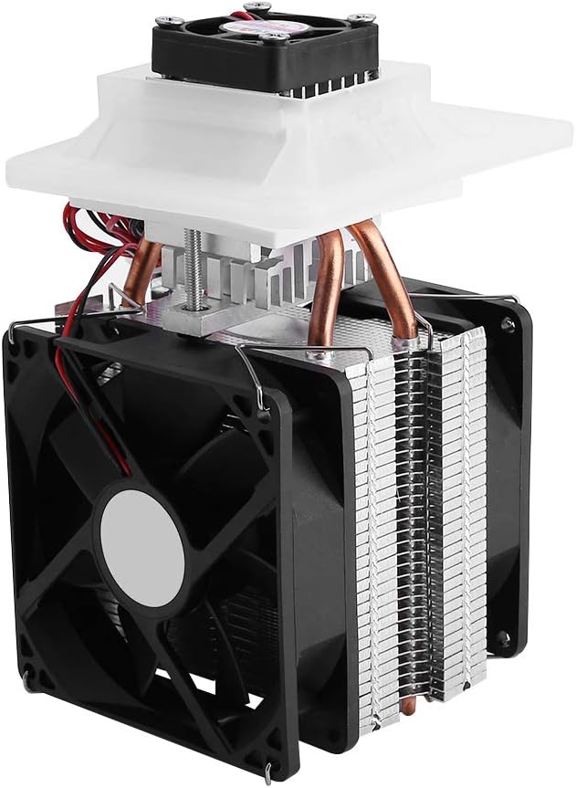 12V Semiconductor Refrigeration Thermoelectric Peltier Air Cooling Dehumidification System Cooler Fan Kit 175x100x98 mm T2864